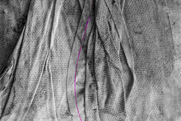 Fotomotiv welches an abstrakte Fotografie erinnert, Bildtitel: Grenzlinie